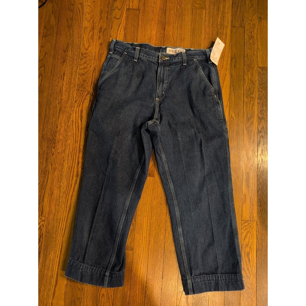 Carhartt Men's Cargo Pants in Dark Blue Denim